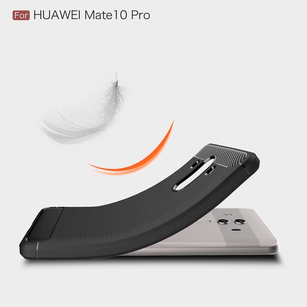 Husa de protectie Techsuit Carbon Silicone compatibil cu Huawei Mate 10 Pro, Negru