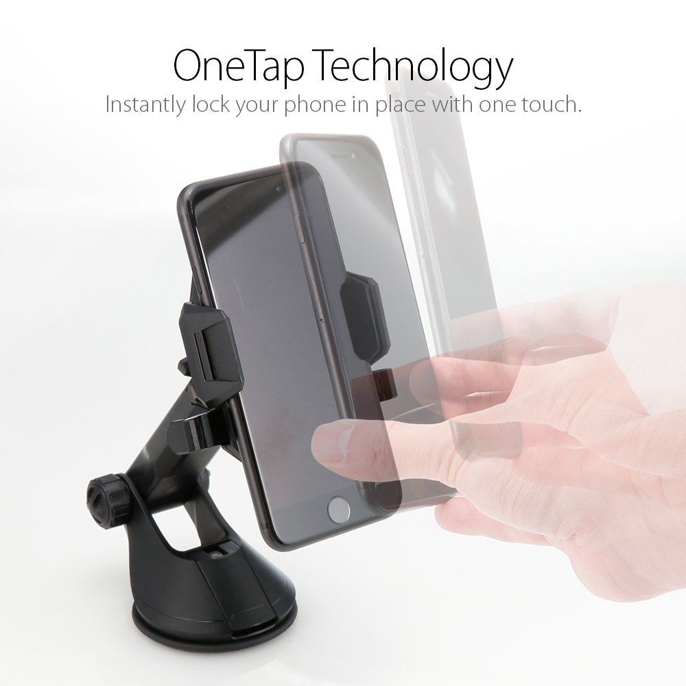 Suport Spigen TS35 (000CG20917), Automatic Lock for Dashboard, Windshield, Negru