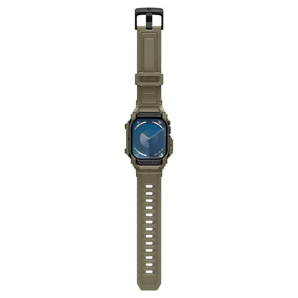 Accesoriu smartwatch Spigen Rugged Armor Pro (ACS08608) compatibil cu Apple Watch 10 46mm / Watch 11 46mm, Vintage Khaki