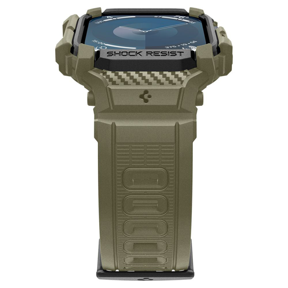 Accesoriu smartwatch Spigen Rugged Armor Pro (ACS08608) compatibil cu Apple Watch 10 46mm / Watch 11 46mm, Vintage Khaki