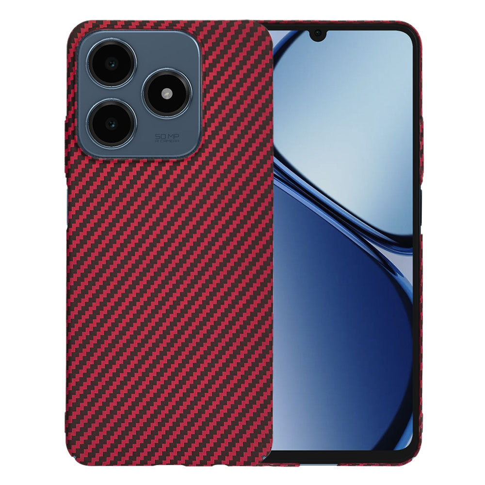 Husa de protectie Techsuit Carbonite FiberShell compatibil cu Realme C61 / Realme C63, Rosu