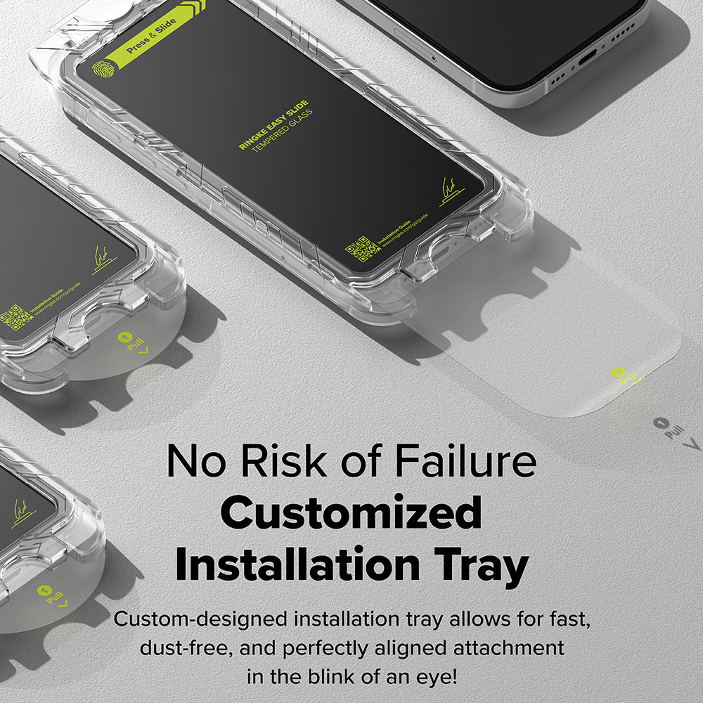 Folie de protectie Ringke Easy Slide Tempered Glass (set de 2) compatibil cu iPhone 15 Pro Max, Transparent