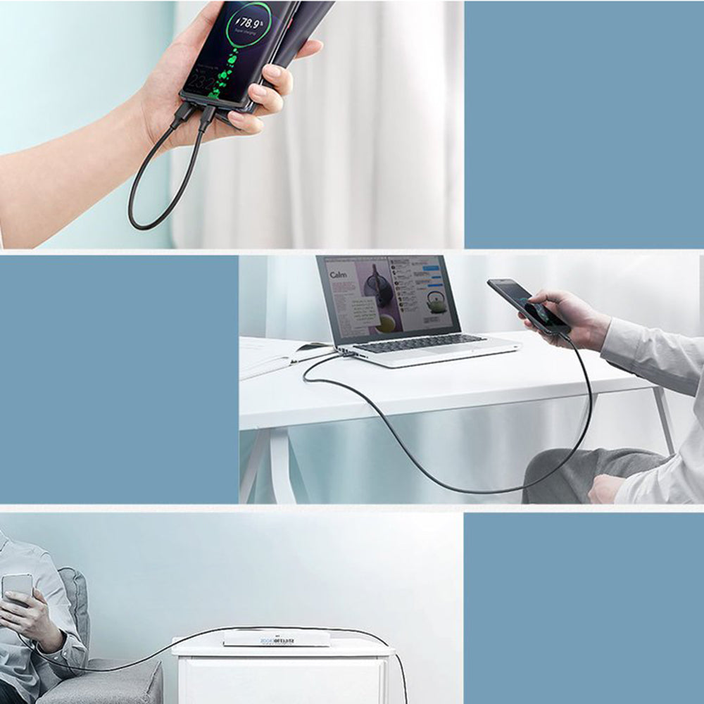 Cablu Ugreen US287 (60123), USB-C, 18W, 2m, Alb