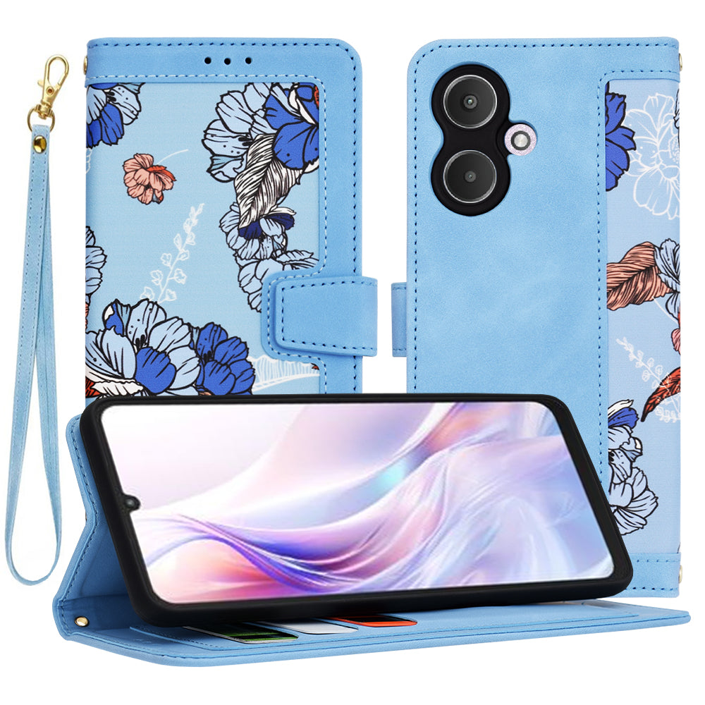 Husa de protectie Techsuit FlipCraft compatibil cu Xiaomi Redmi 13C 5G, Vibrant Blue