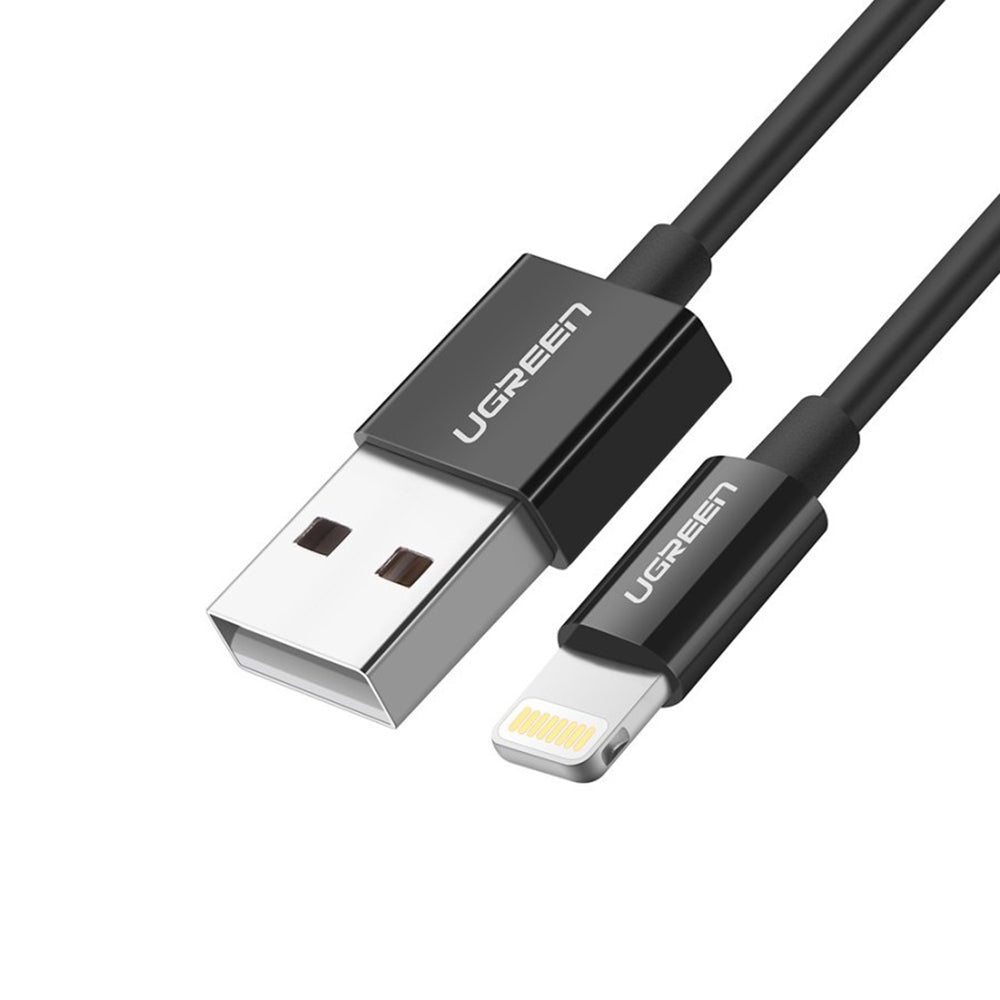 Cablu Ugreen (80823), USB to Lightning MFi, 2.4A, 2m, Negru