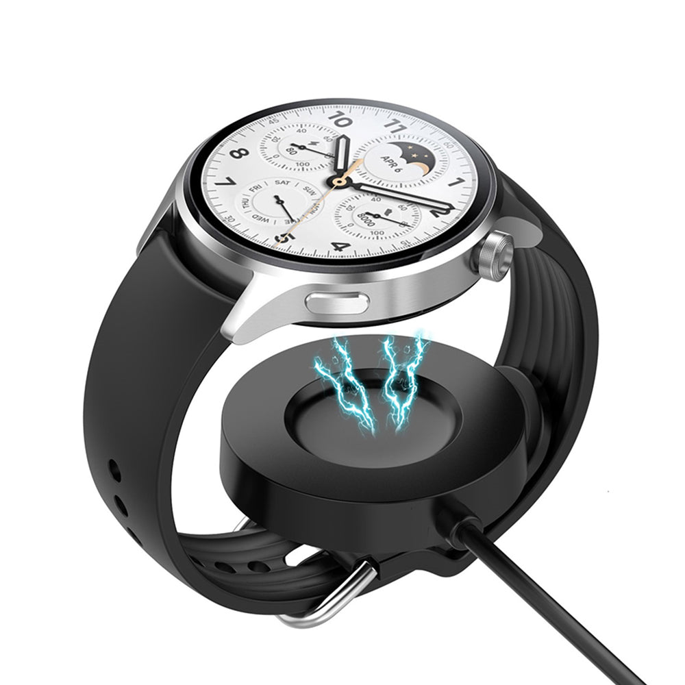 Incarcator Techsuit SmartWatch Wireless Charging Cable (TXC6), for Xiaomi Watch S1 Pro, USB, 4W with Desk Holder, Negru
