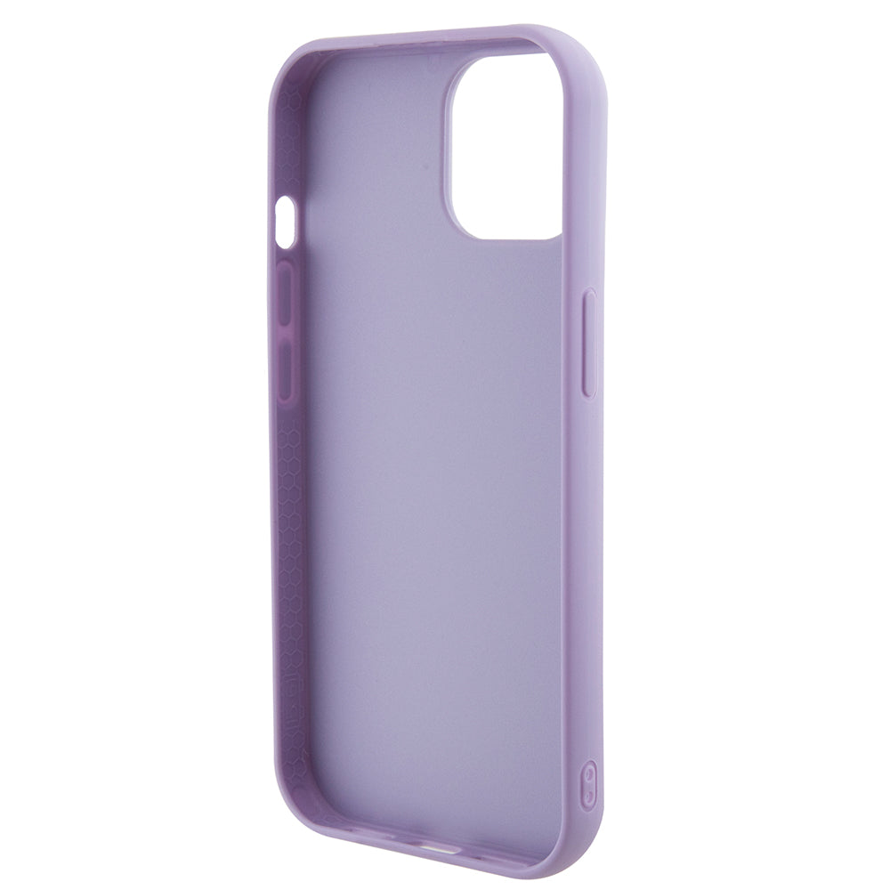 Husa de protectie Guess Sequin Script Metal (GUHCP15SPSFDGSU) compatibil cu iPhone 15, Mov