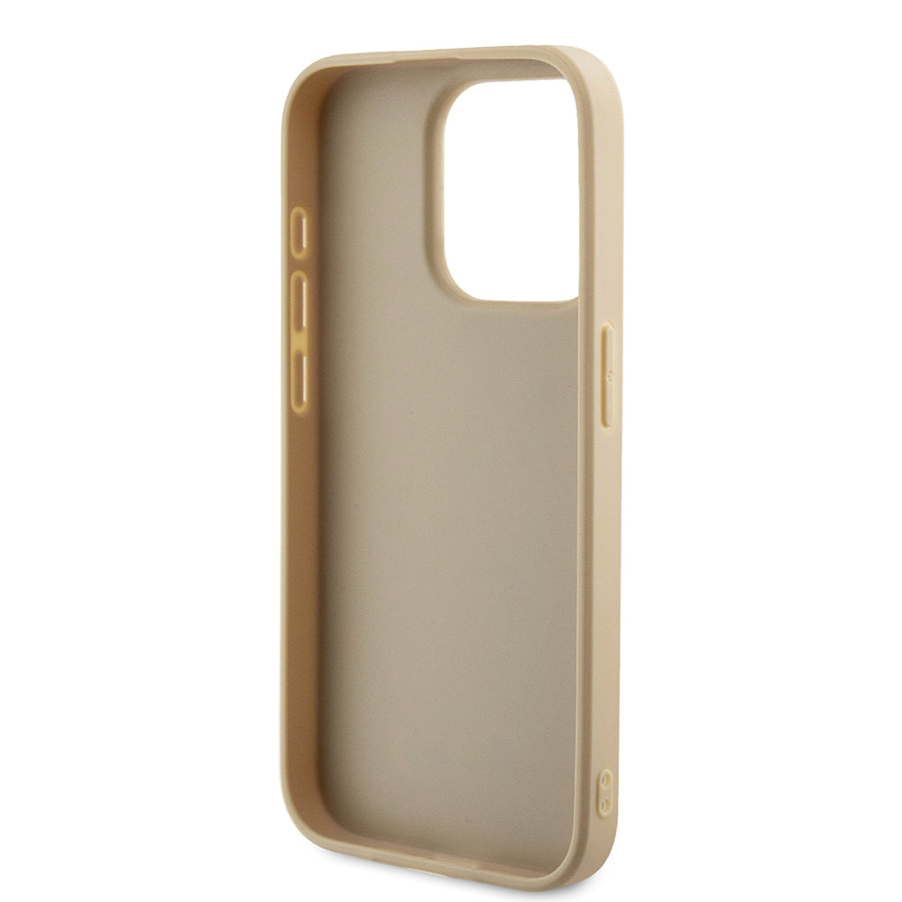 Husa de protectie Guess Saffiano Iridescent Script (GUHCP15LPSAIRSD) compatibil cu iPhone 15 Pro, Auriu