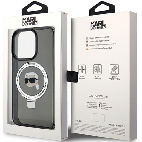 Husa de protectie Karl Lagerfeld compatibil cu iPhone 15 Pro, Negru