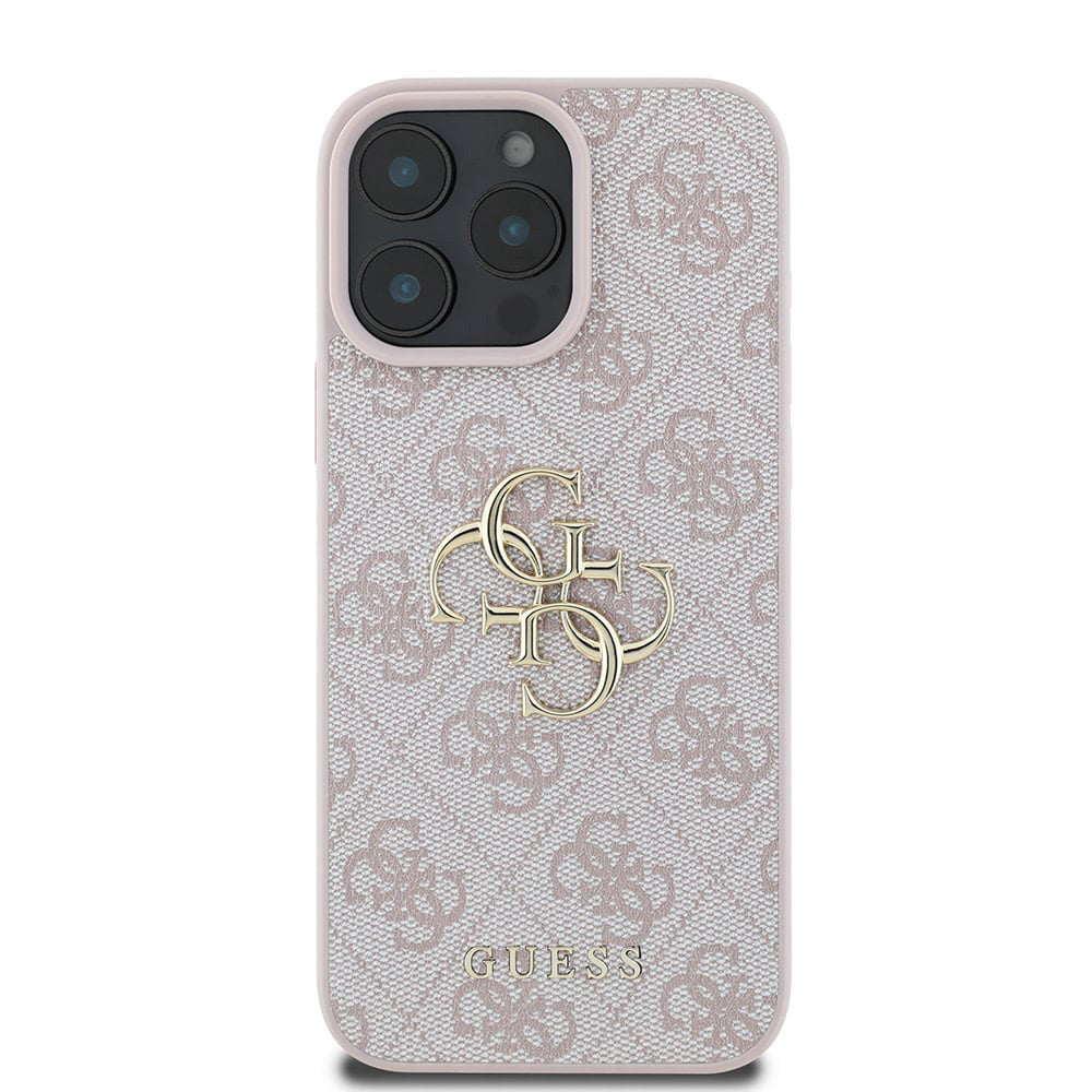 Husa de protectie Guess Hardcase 4G Big Logo (GUHCP16L4GMGPI) compatibil cu iPhone 16 Pro, Roz