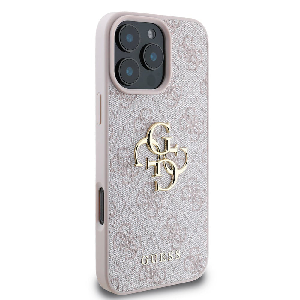 Husa de protectie Guess Hardcase 4G Big Logo (GUHCP16L4GMGPI) compatibil cu iPhone 16 Pro, Roz