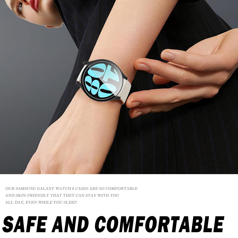 Folie de protectie smartwatch Techsuit Defense360 Pro + Screen Protector compatibil cu Samsung Galaxy Watch6 (44mm), Transparent