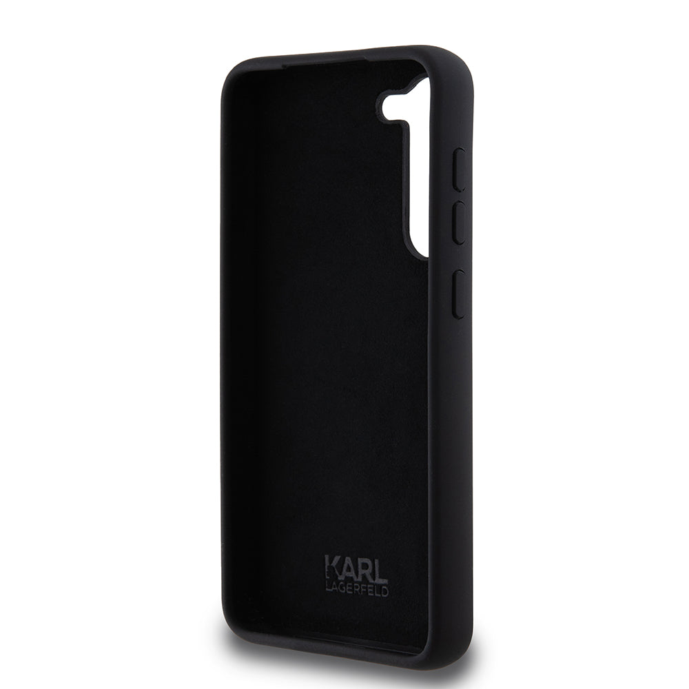 Husa de protectie Karl Lagerfeld Silicone (KLHCS23MSMHKCNPK) compatibil cu Samsung Galaxy S23 Plus, Karl&Choupette Metal Pin