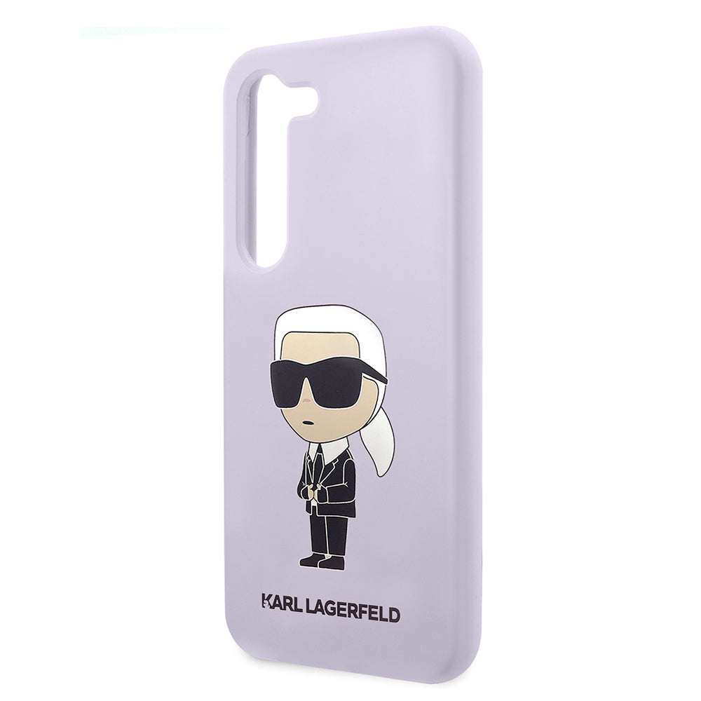 Husa de protectie Karl Lagerfeld Silicone (KLHCS23MSNIKBCU) compatibil cu Samsung Galaxy S23 Plus, Mov Ikonik