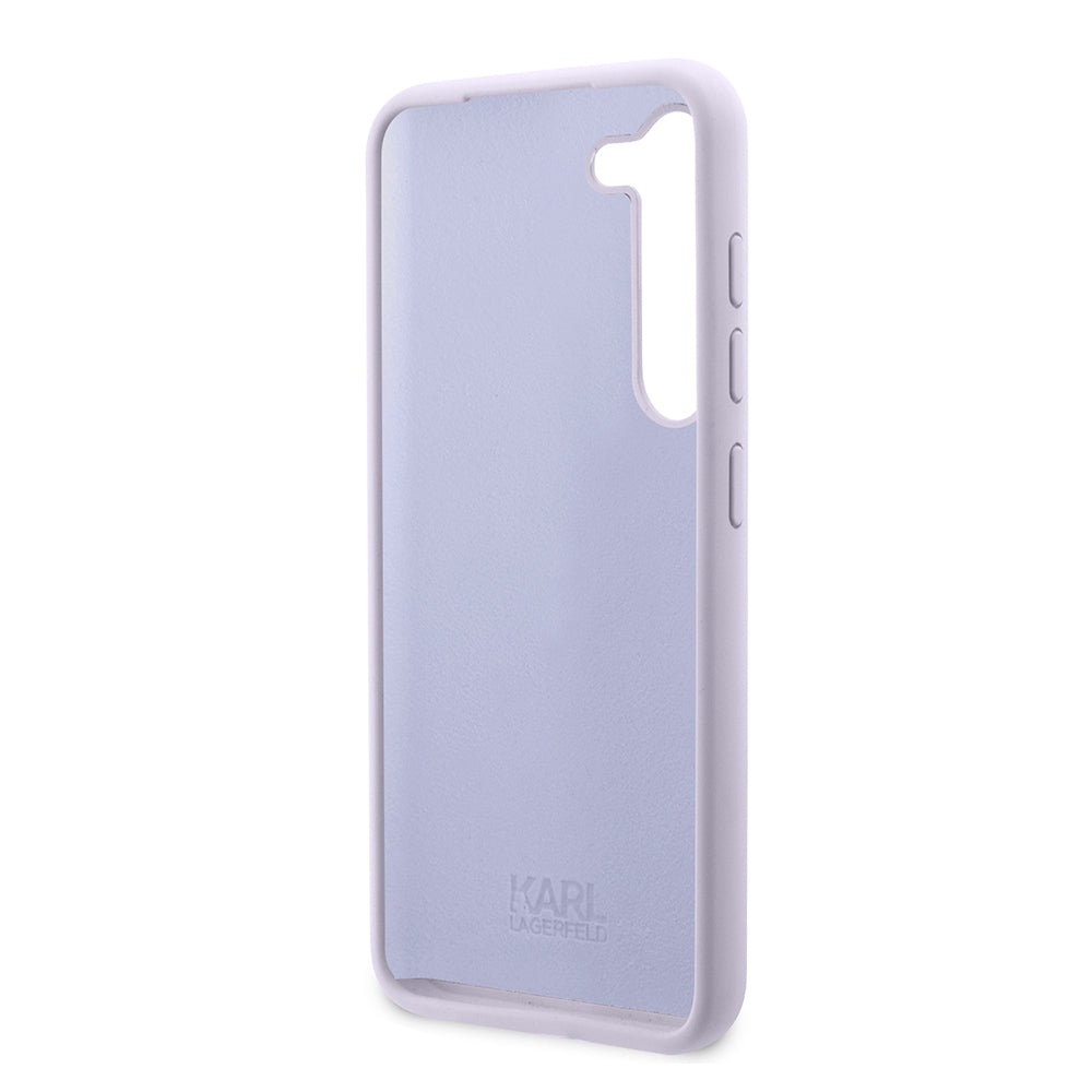 Husa de protectie Karl Lagerfeld Silicone (KLHCS23MSNIKBCU) compatibil cu Samsung Galaxy S23 Plus, Mov Ikonik