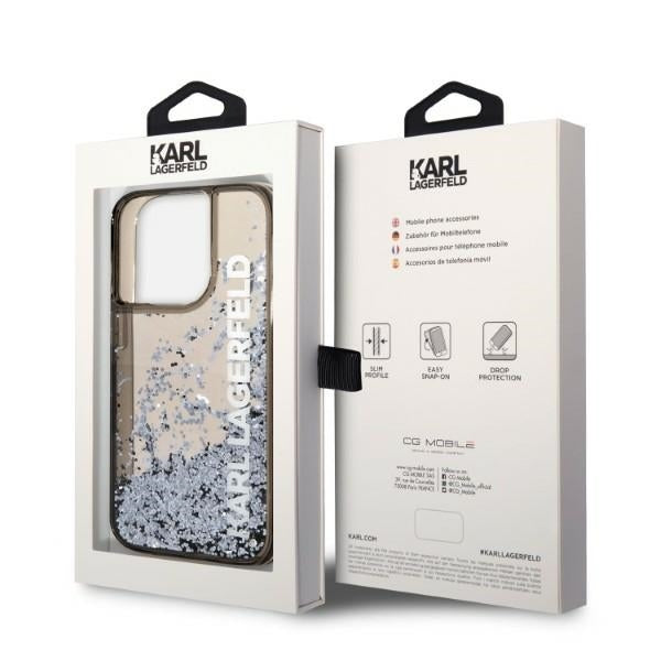Husa de protectie Karl Lagerfeld Hardcase Liquid Glitter (KLHCP14LLCKVK) compatibil cu iPhone 14 Pro, Elong