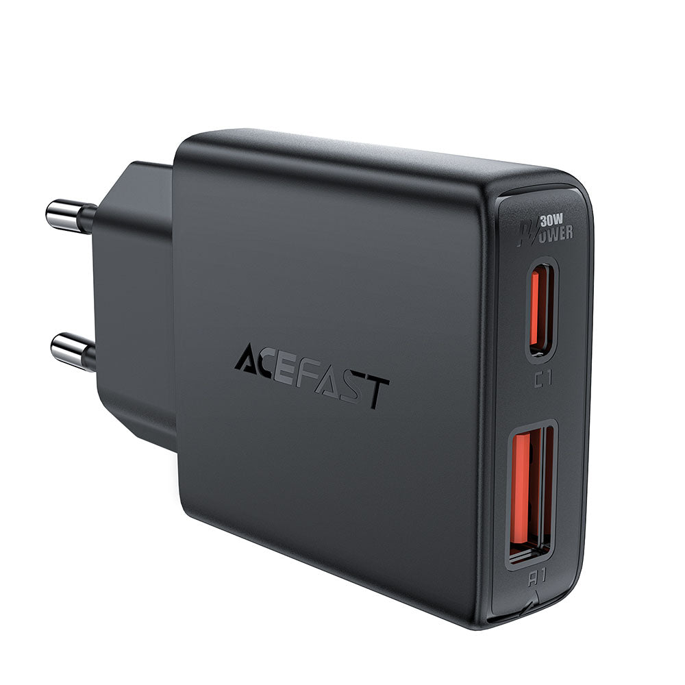 Incarcator Acefast (A69), Type-C / USB, PD30W, GaN, Negru