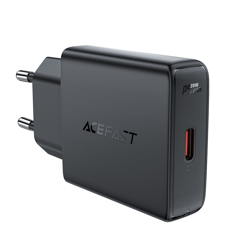 Incarcator Acefast (A65), Type-C, GaN Technology, 20W, Power Delivery, Negru