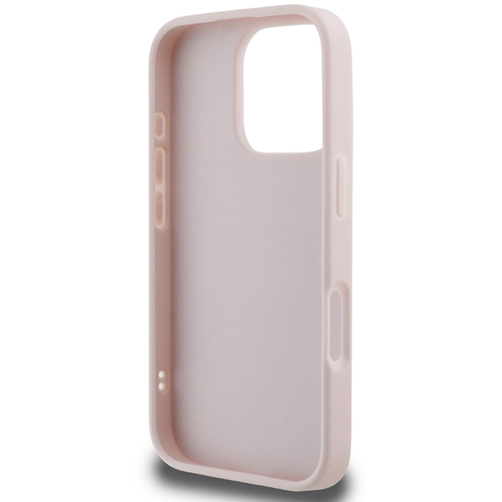 Husa de protectie Guess Quilted Metal Logo (GUHCP16LPSQSQSP) compatibil cu iPhone 16 Pro, Roz