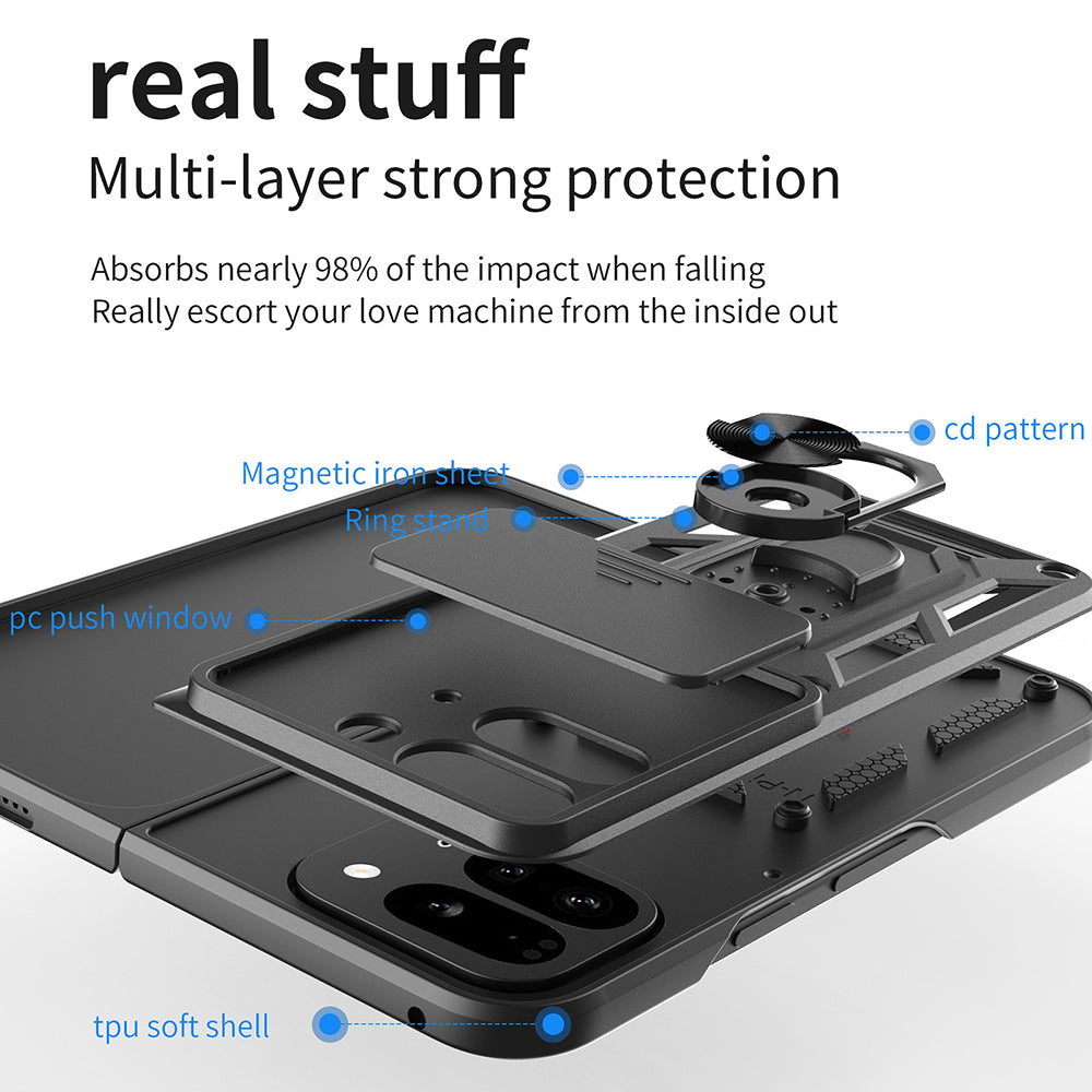 Husa de protectie Techsuit CamShield Series compatibil cu Google Pixel 9 Pro Fold, Albastru