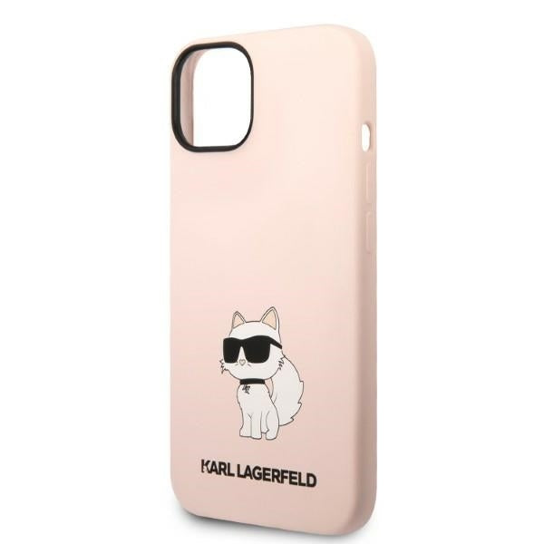 Husa de protectie Karl Lagerfeld Silicone (KLHCP14MSNCHBCP) compatibil cu iPhone 14 Plus, Roz Choupette