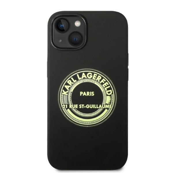 Husa de protectie Karl Lagerfeld Silicone (KLHCP14MSRSGRCK) compatibil cu iPhone 14 Plus, Negru Rsg