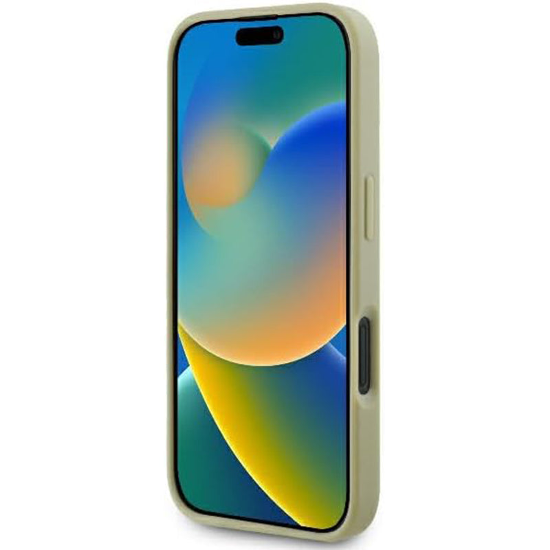 Husa de protectie Guess Glitter Fixed Big 4G (GUHCP16MHG4SGD) compatibil cu iPhone 16 Plus, Auriu