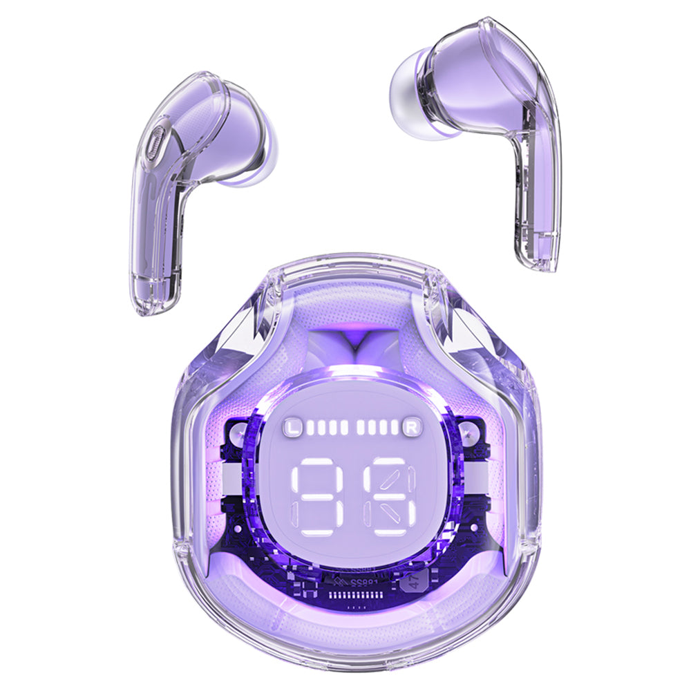Casti Acefast (T8), USB-C, IPX4, Bluetooth 5.3, AI Call Noise Reduction, Digital Display, 480mAh, Mov