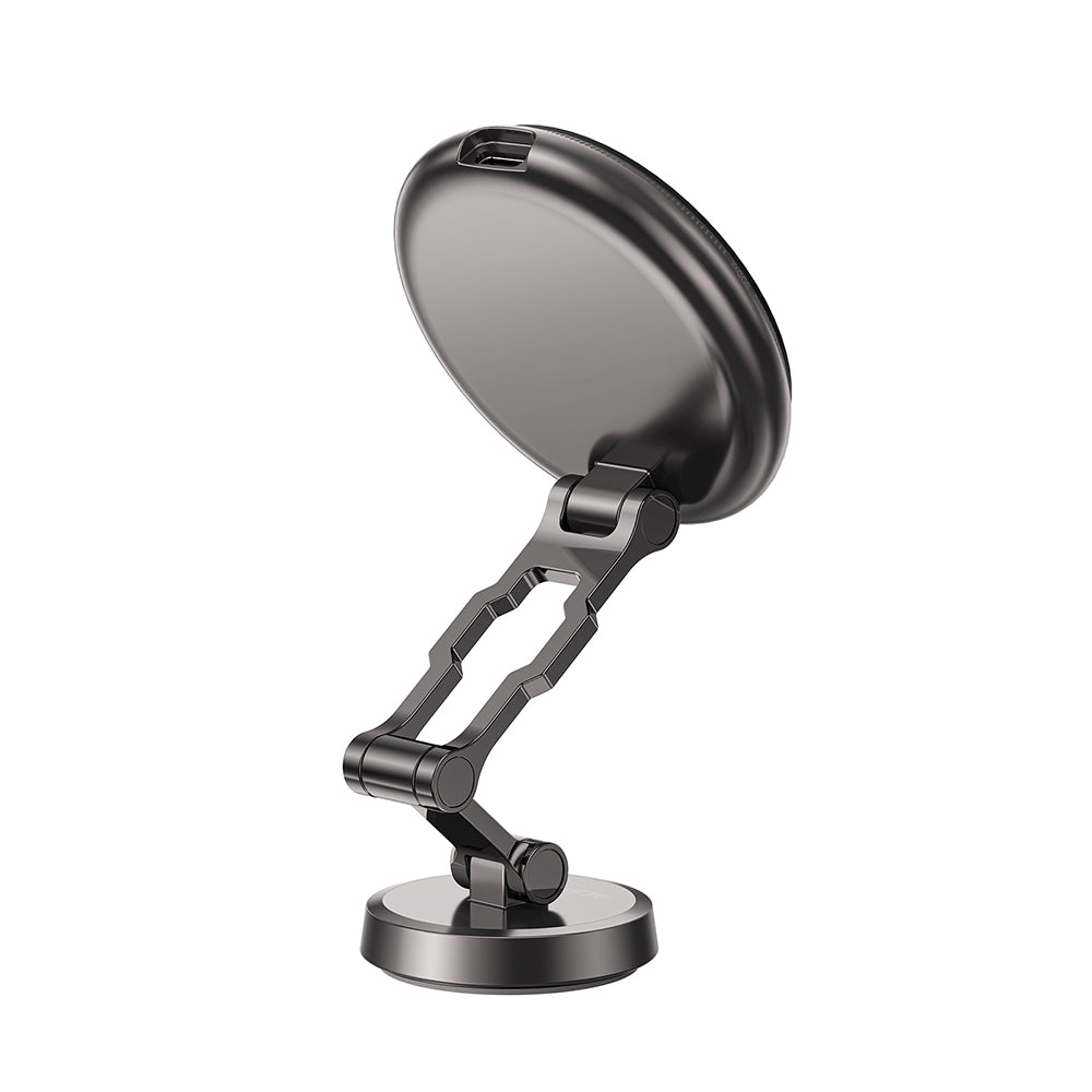 Suport Acefast with Wireless Charging (D30), for iPhone, Magnetic Grip, 360°, LED Light, for Dashboard, 15W, Negru
