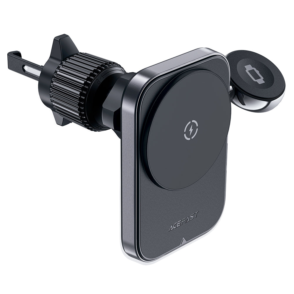 Suport Acefast with Wireless Charging (D18), for iPhone, 2in1 Wireless Fast Charging, for Air Vant, Lock Clip, Negru