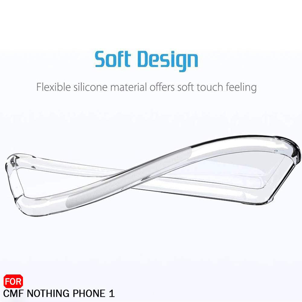 Husa de protectie Techsuit Shockproof Clear Silicone compatibil cu Nothing CMF Phone 1, Transparent