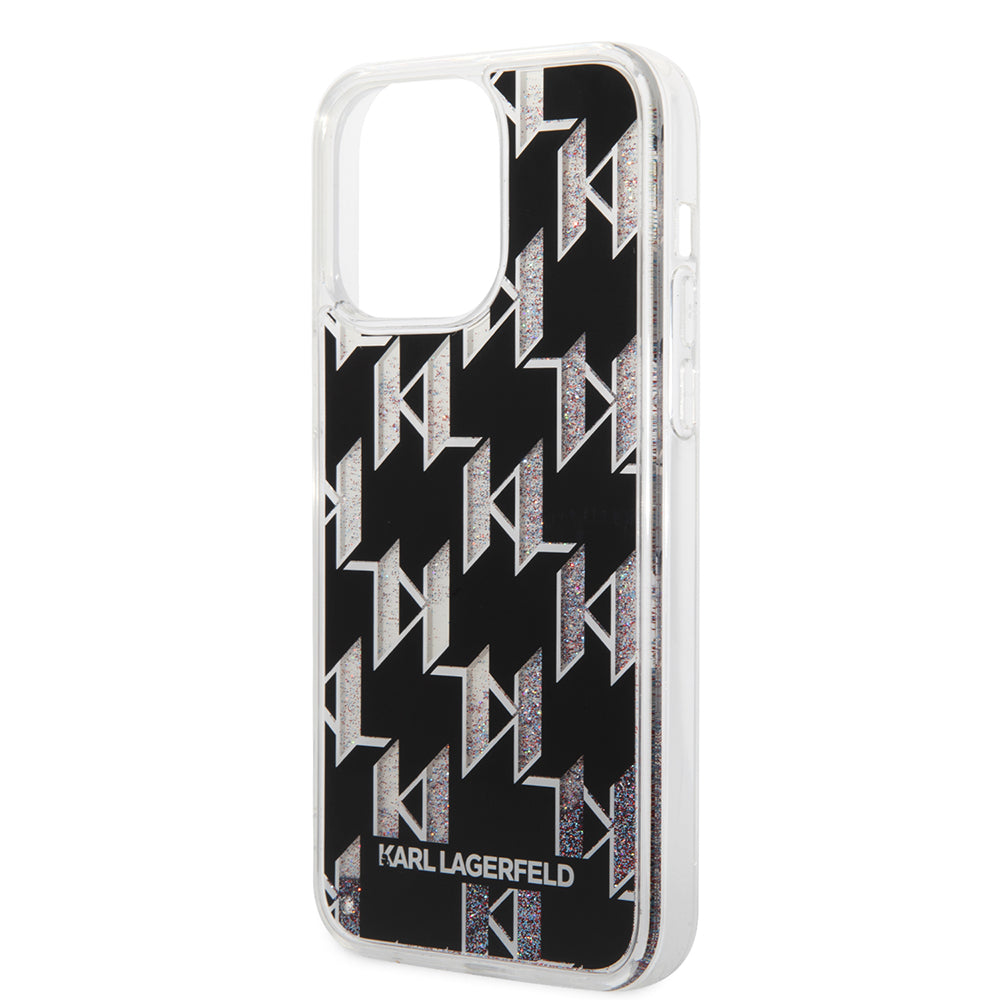 Husa de protectie Karl Lagerfeld Hardcase Liquid Glitter (KLHCP14XLMNMK) compatibil cu iPhone 14 Pro Max, Monogram