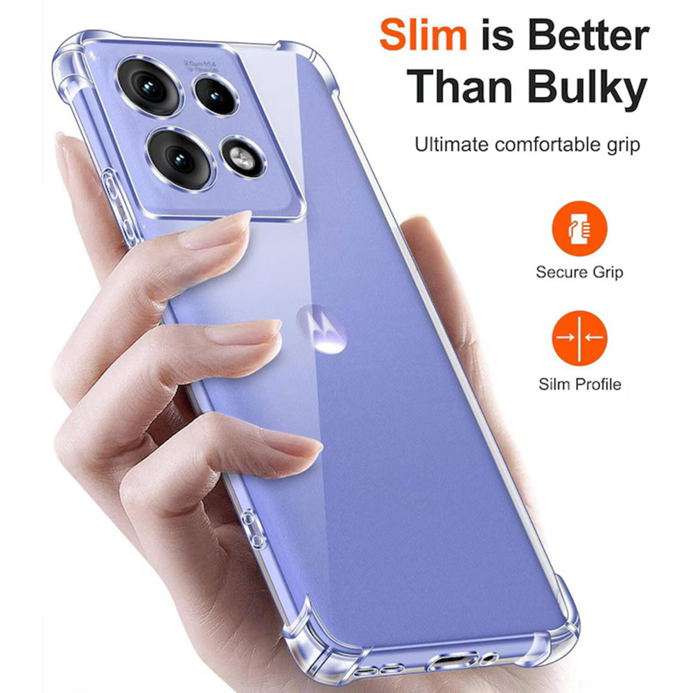 Husa de protectie Techsuit Shockproof Clear Silicone compatibil cu Motorola Edge 50 Neo / Edge 60 Neo / Motorola ThinkPhone 25, Transparent