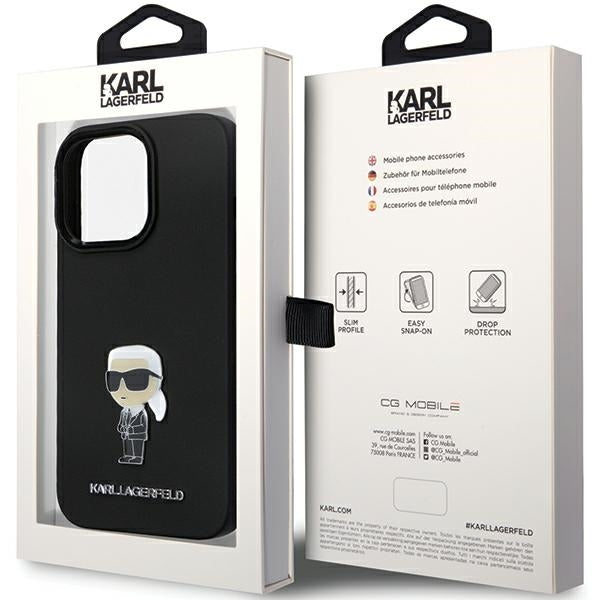Husa de protectie Karl Lagerfeld Silicone (KLHCP14XSMHKNPK) compatibil cu iPhone 14 Pro Max, Ikonik Metal Pin
