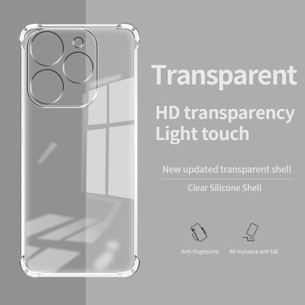 Husa de protectie Techsuit Shockproof Clear Silicone compatibil cu Tecno Spark Go 2024 / Spark 20C, Transparent