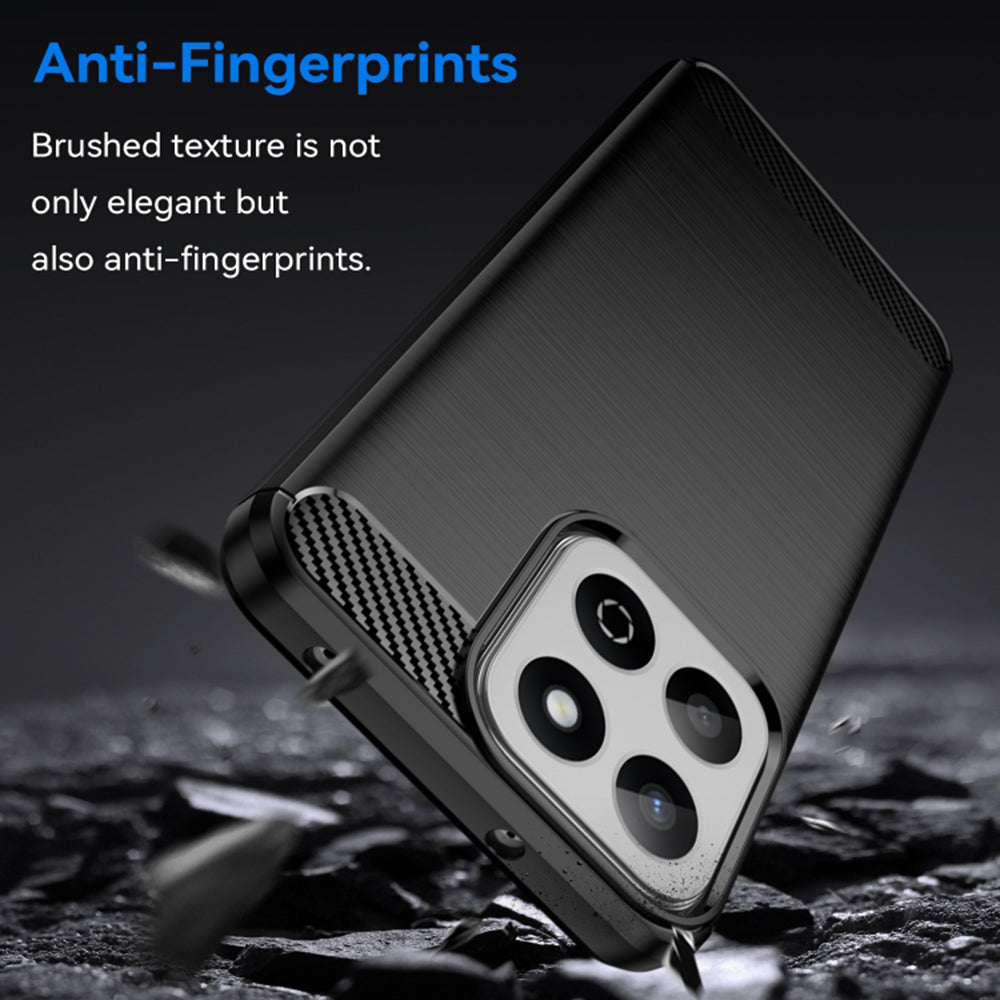 Husa de protectie Techsuit Carbon Silicone compatibil cu Honor 200 Smart / X7c, Negru