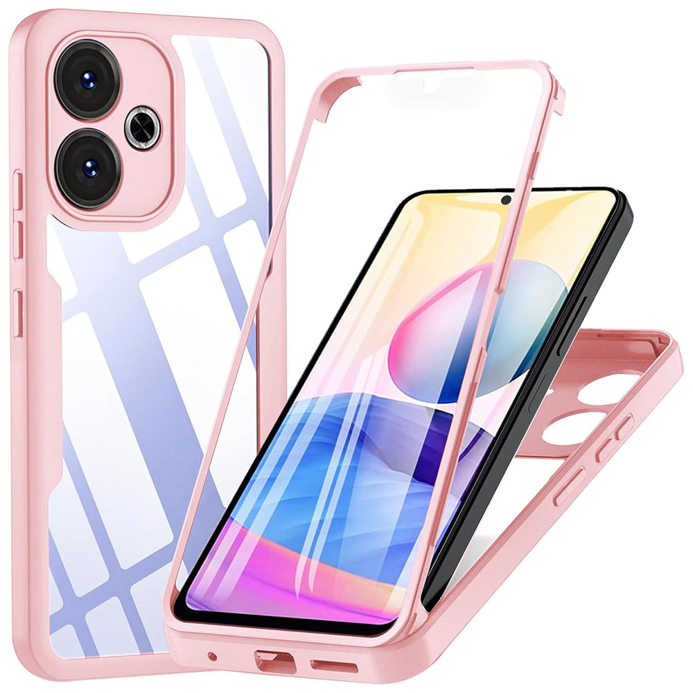 Folie de protectie Techsuit ColorVerse 360 Series + compatibil cu Xiaomi Redmi 13 / Poco M6 4G, Roz