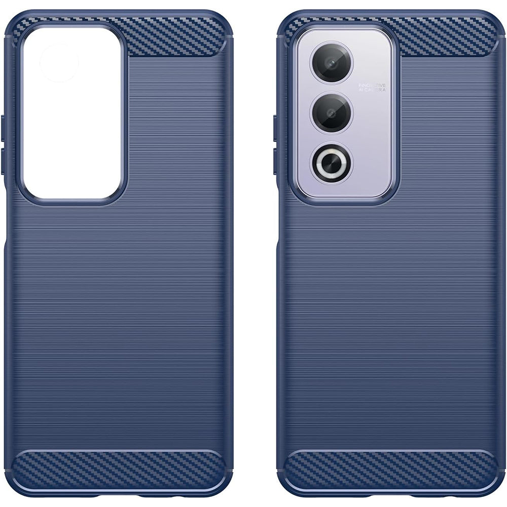 Husa de protectie Techsuit Carbon Silicone compatibil cu Oppo A80 5G, Albastru