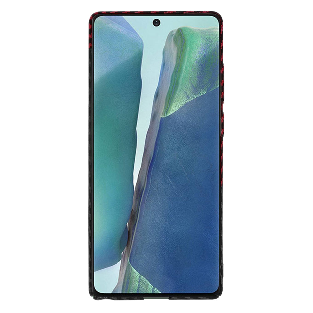 Husa de protectie Techsuit Carbonite FiberShell compatibil cu Samsung Galaxy Note 20 4G / Note 20 5G, Rosu Vortex