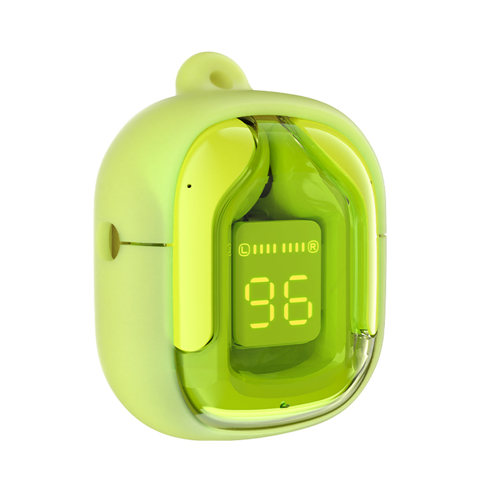 Casti Acefast (T6), USB-C, IPX4, Bluetooth 5.3, ENC, Fast Charging, LED Digital Display, 500mAh, Youth Green