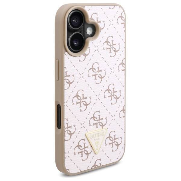 Husa de protectie Guess Hardcase 4G Triangle Metal Logo (GUHCP16SPG4GPH) compatibil cu iPhone 16, Alb