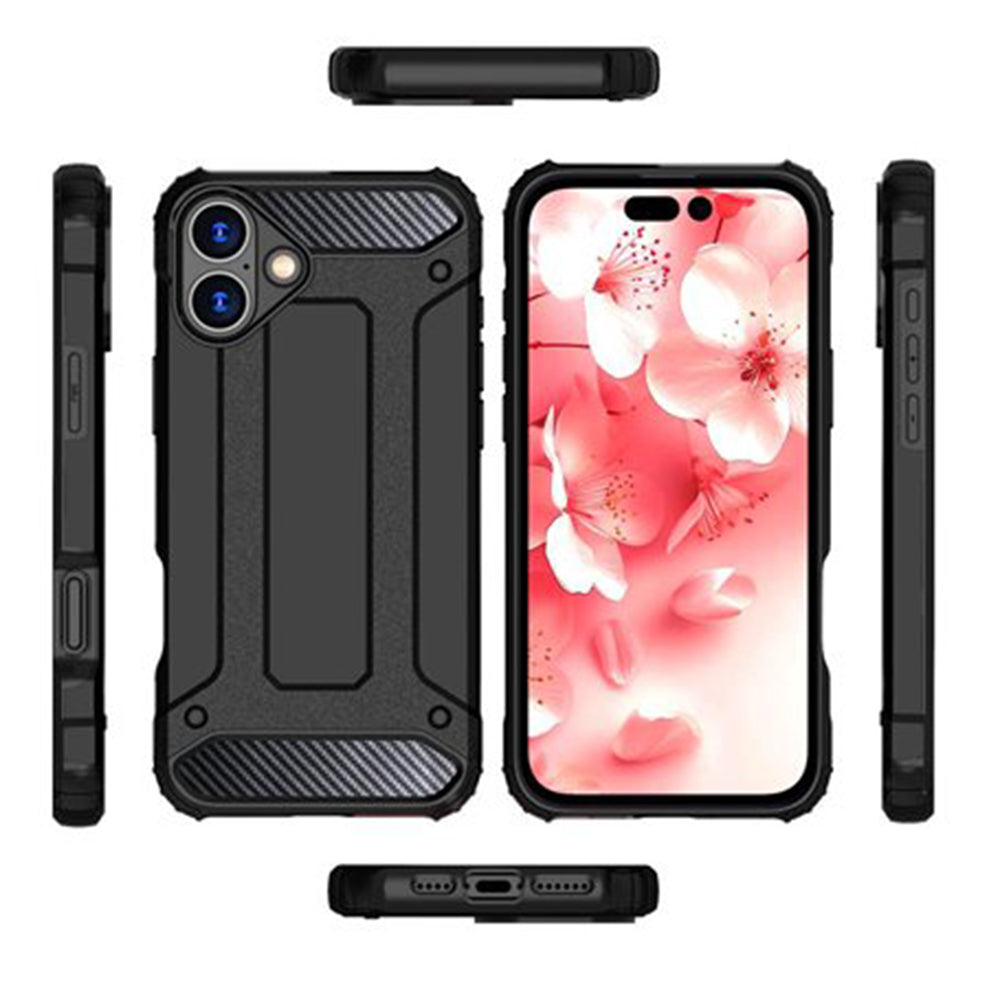 Husa de protectie Techsuit Hybrid Armor compatibil cu iPhone 16 Plus, Negru