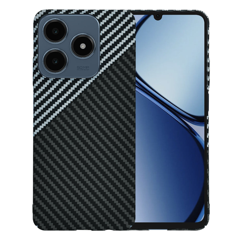 Husa de protectie Techsuit Carbonite FiberShell compatibil cu Realme C61 / Realme C63, Stealth Gray