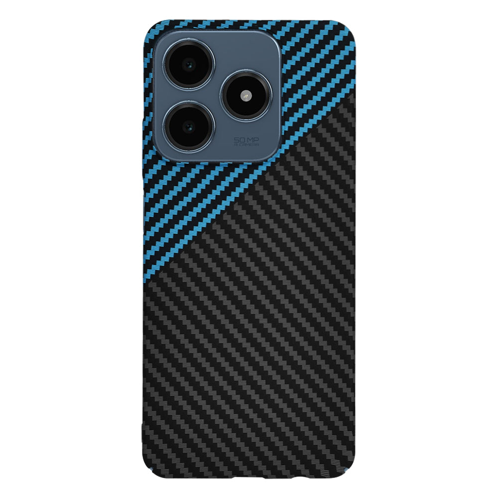 Husa de protectie Techsuit Carbonite FiberShell compatibil cu Realme C61 / Realme C63, Albastru Pulse
