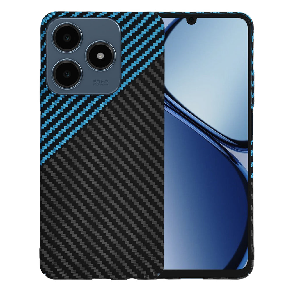 Husa de protectie Techsuit Carbonite FiberShell compatibil cu Realme C61 / Realme C63, Albastru Pulse