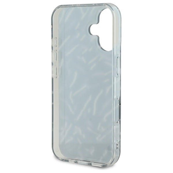 Husa de protectie Karl Lagerfeld Hardcase (KLHCP16MHZBPKCCU) compatibil cu iPhone 16 Plus, Mov Zebra With Cord