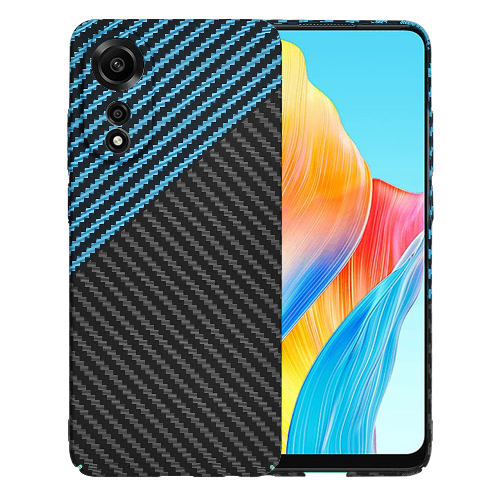 Husa de protectie Techsuit Carbonite FiberShell compatibil cu Oppo A78 4G, Albastru Pulse