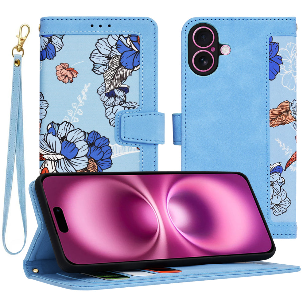 Husa de protectie Techsuit FlipCraft compatibil cu iPhone 16 Plus, Vibrant Blue