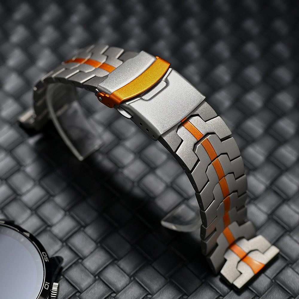 Techsuit Watchband 22mm (W063) okosóra szíj, narancssárga