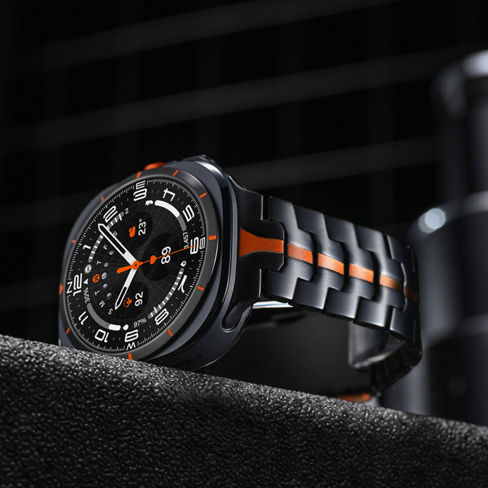 Curea smartwatch Techsuit Watchband (W063) compatibil cu Samsung Galaxy Watch Ultra 47mm / Watch Ultra 2, Titanium